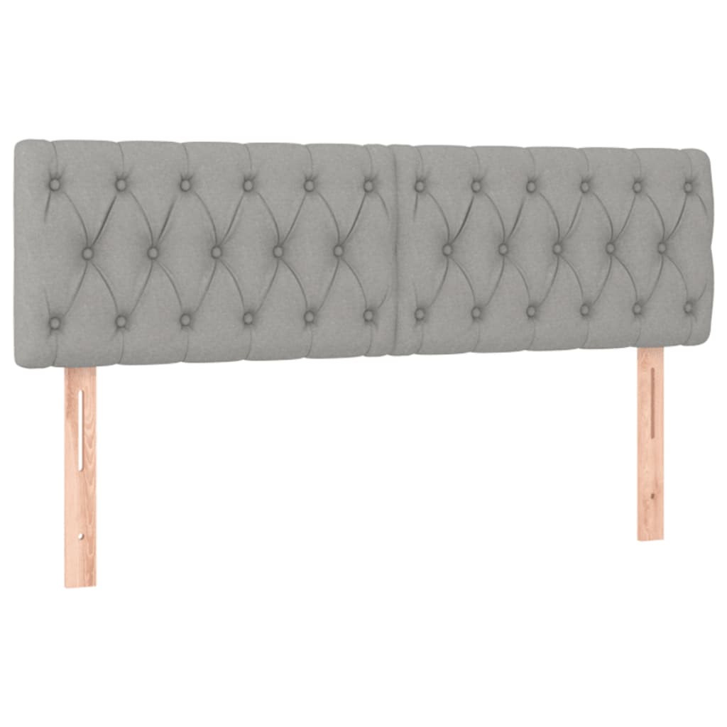 Boxspring met matras en LED stof lichtgrijs 160x200 cm is nu te koop bij PeponiXL, paradijselijk wonen!
