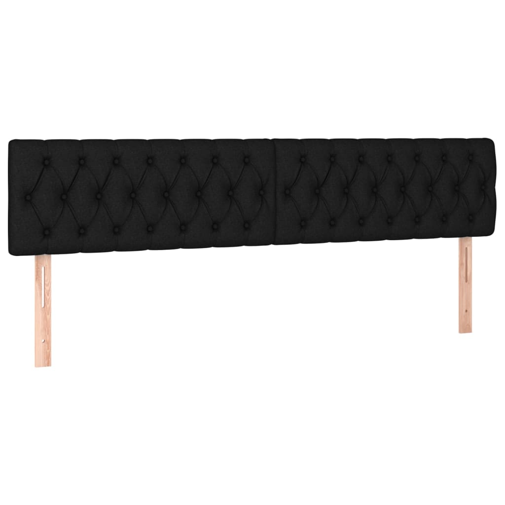 Boxspring met matras en LED stof zwart 180x200 cm is nu te koop bij PeponiXL, paradijselijk wonen!