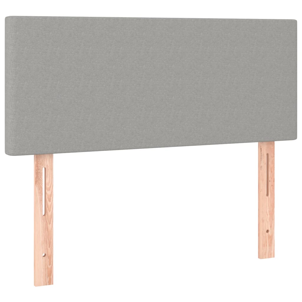 Boxspring met matras en LED stof lichtgrijs 80x200 cm is nu te koop bij PeponiXL, paradijselijk wonen!