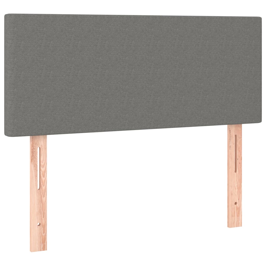 Boxspring met matras en LED stof donkergrijs 90x190 cm is nu te koop bij PeponiXL, paradijselijk wonen!