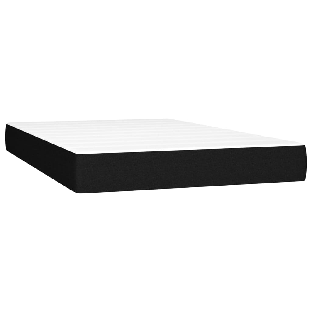 Boxspring met matras en LED stof zwart 120x200 cm is nu te koop bij PeponiXL, paradijselijk wonen!