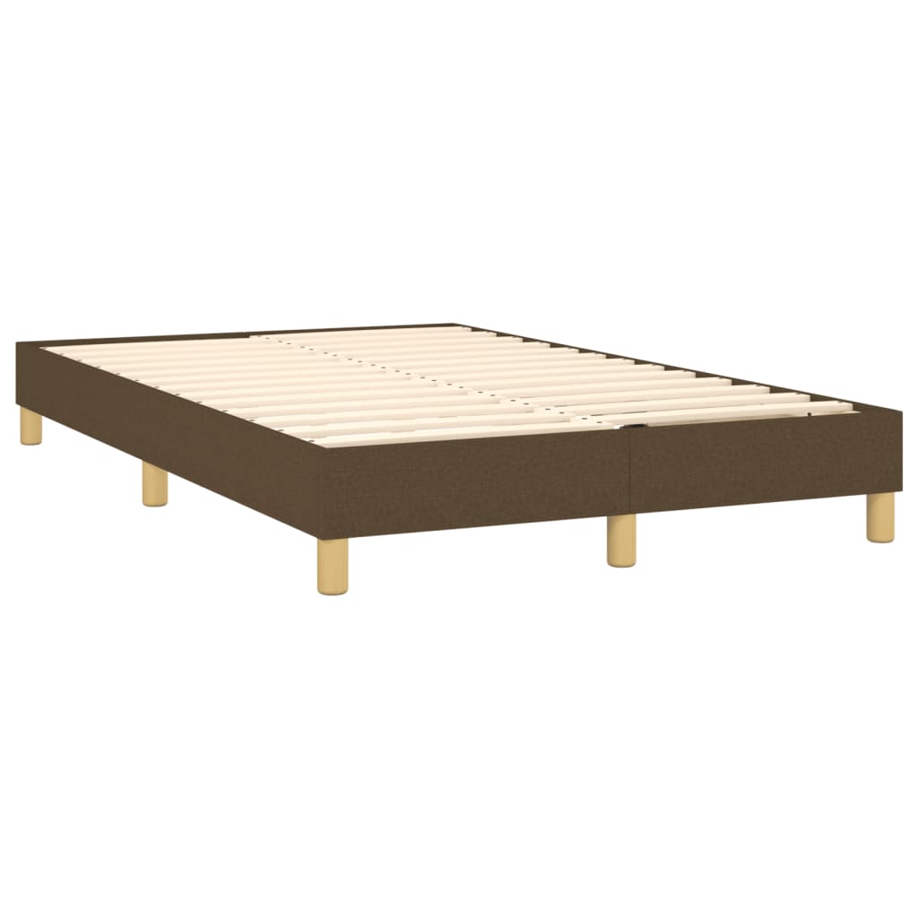 Boxspring met matras en LED stof donkerbruin 120x200 cm is nu te koop bij PeponiXL, paradijselijk wonen!