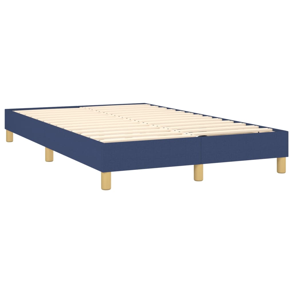 Boxspring met matras en LED stof blauw 120x200 cm is nu te koop bij PeponiXL, paradijselijk wonen!