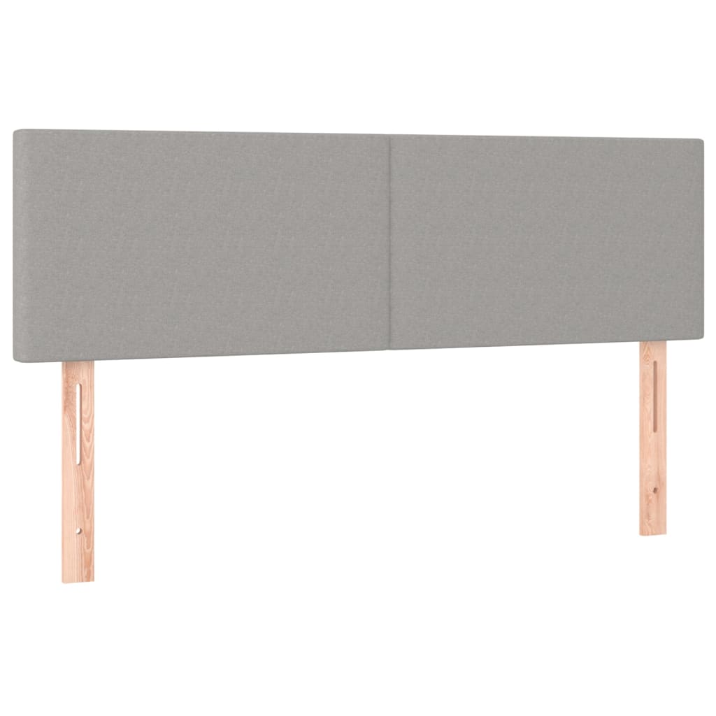 Boxspring met matras en LED stof lichtgrijs 140x190 cm is nu te koop bij PeponiXL, paradijselijk wonen!