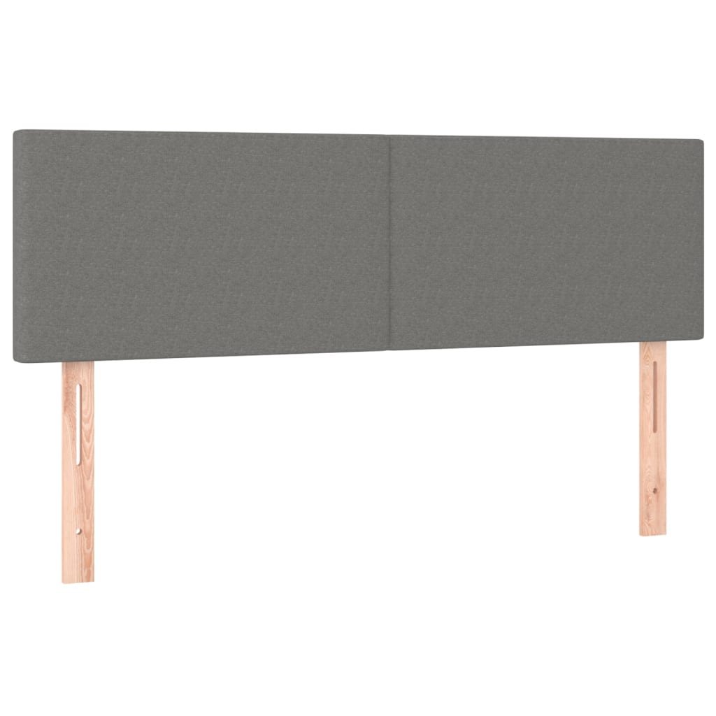Boxspring met matras en LED stof donkergrijs 140x190 cm is nu te koop bij PeponiXL, paradijselijk wonen!