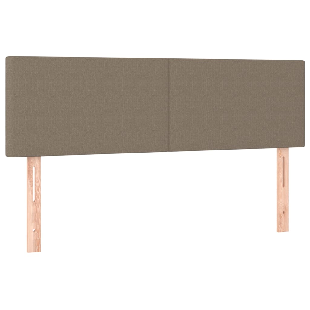 Boxspring met matras en LED stof taupe 140x190 cm is nu te koop bij PeponiXL, paradijselijk wonen!