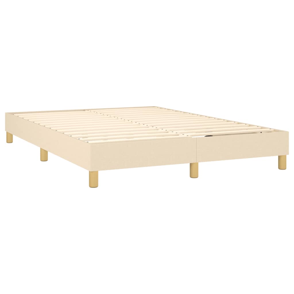 Boxspring met matras en LED stof crèmekleurig 140x190 cm is nu te koop bij PeponiXL, paradijselijk wonen!