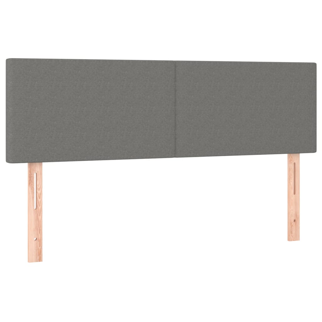 Boxspring met matras en LED stof donkergrijs 140x200 cm is nu te koop bij PeponiXL, paradijselijk wonen!