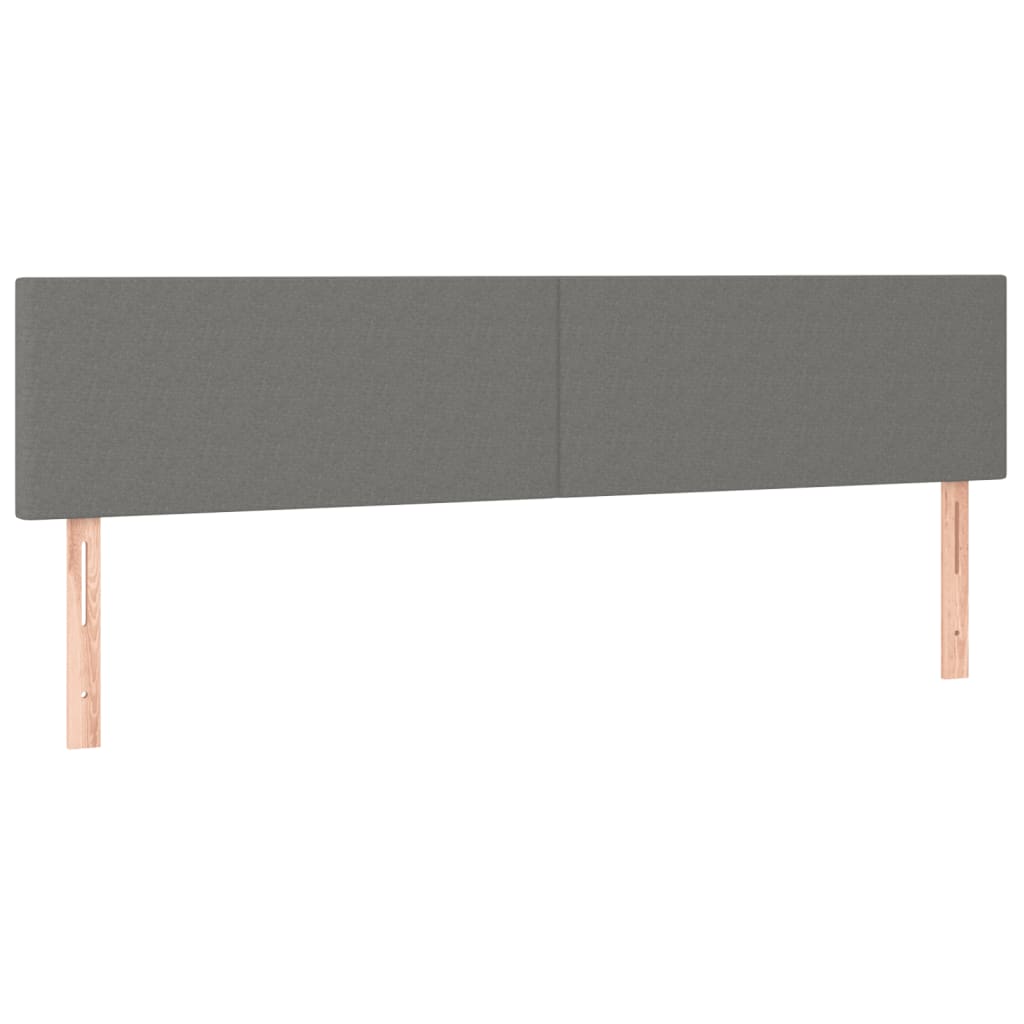 Boxspring met matras en LED stof donkergrijs 200x200 cm is nu te koop bij PeponiXL, paradijselijk wonen!