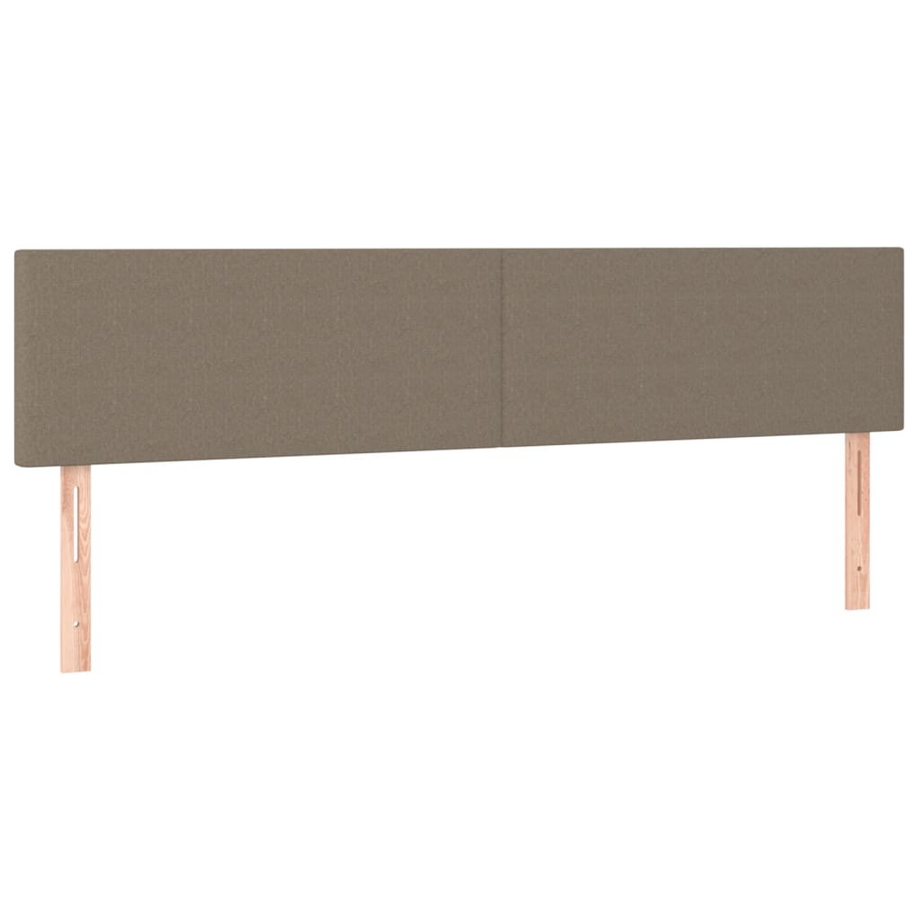Boxspring met matras en LED stof taupe 200x200 cm is nu te koop bij PeponiXL, paradijselijk wonen!
