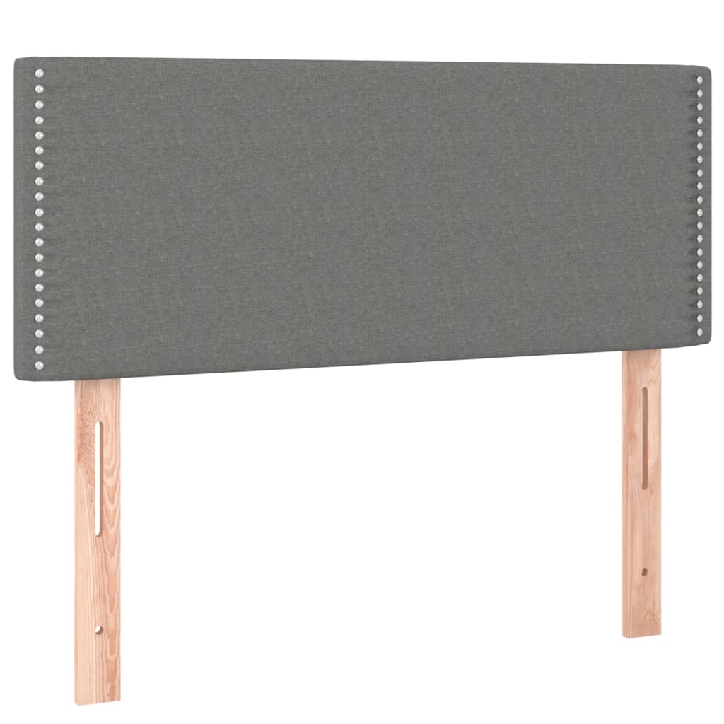 Boxspring met matras en LED stof donkergrijs 100x200 cm is nu te koop bij PeponiXL, paradijselijk wonen!