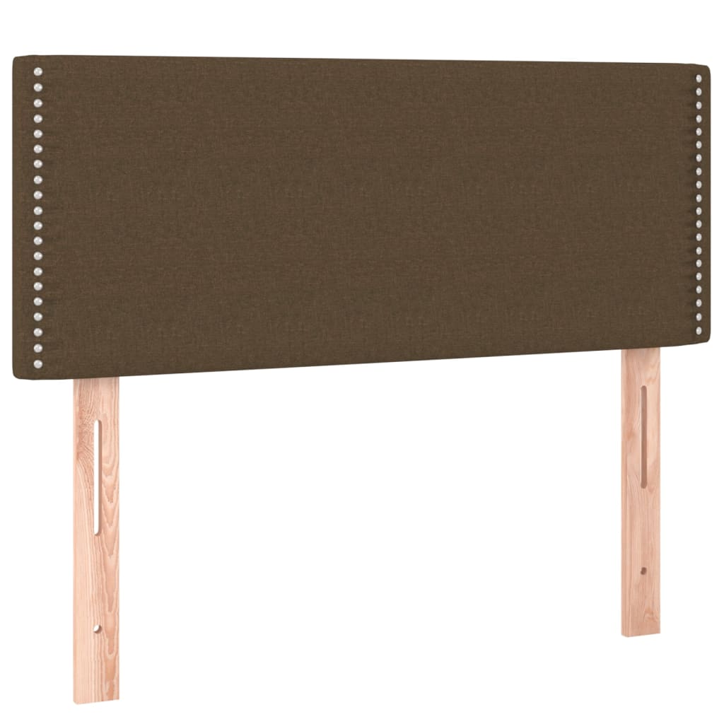 Boxspring met matras en LED stof donkerbruin 100x200 cm is nu te koop bij PeponiXL, paradijselijk wonen!