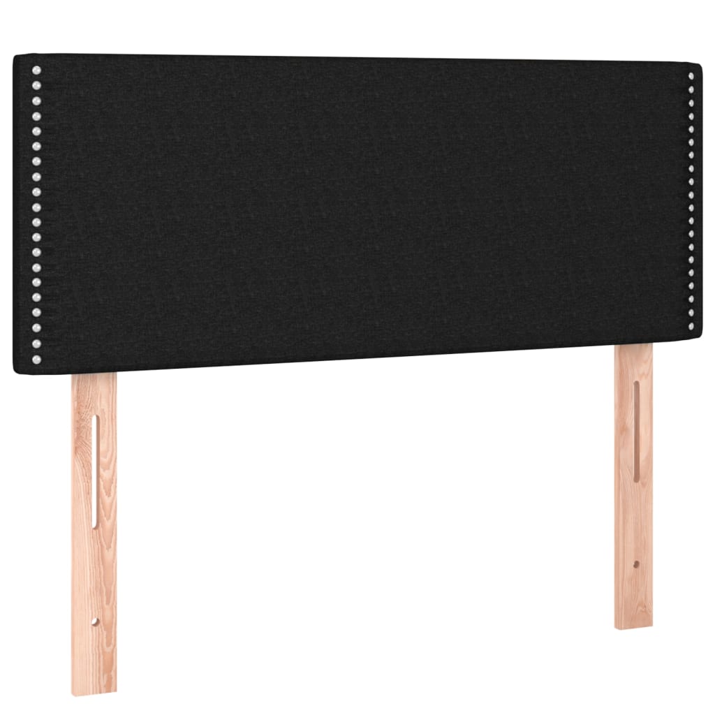 Boxspring met matras en LED stof zwart 120x200 cm is nu te koop bij PeponiXL, paradijselijk wonen!