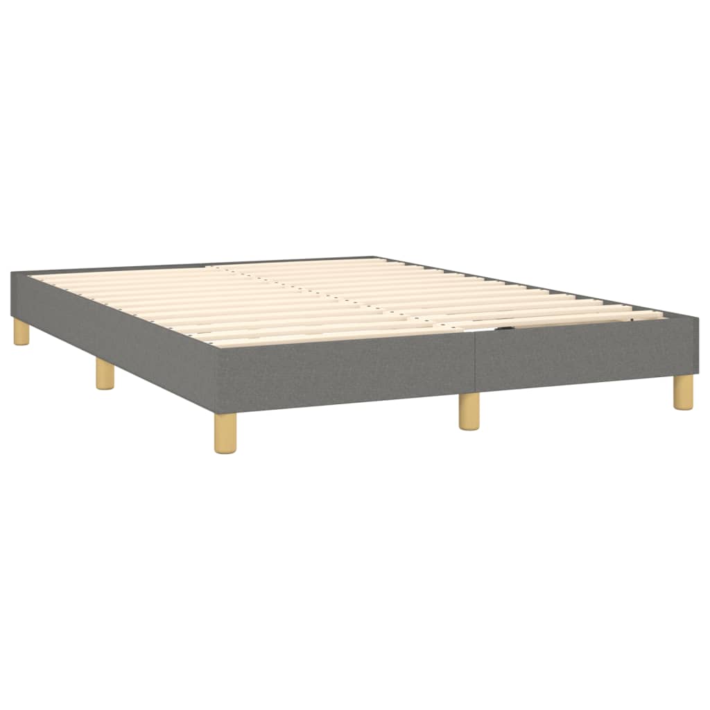 Boxspring met matras en LED stof donkergrijs 140x200 cm is nu te koop bij PeponiXL, paradijselijk wonen!