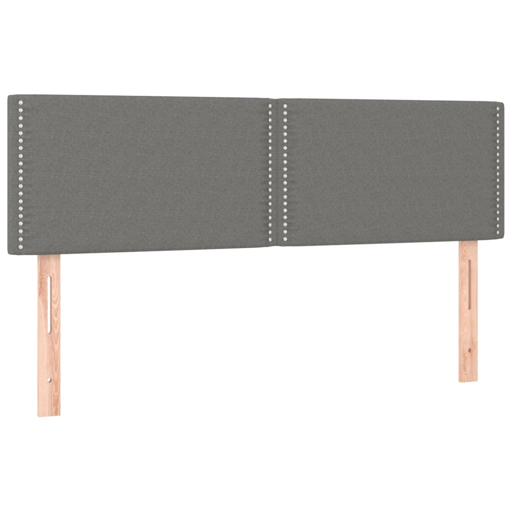 Boxspring met matras en LED stof donkergrijs 140x200 cm is nu te koop bij PeponiXL, paradijselijk wonen!