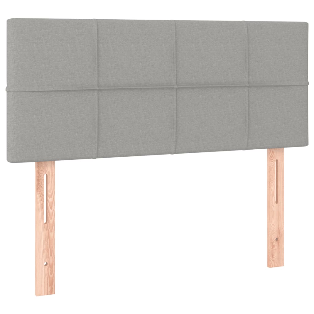 Boxspring met matras en LED stof lichtgrijs 80x200 cm is nu te koop bij PeponiXL, paradijselijk wonen!