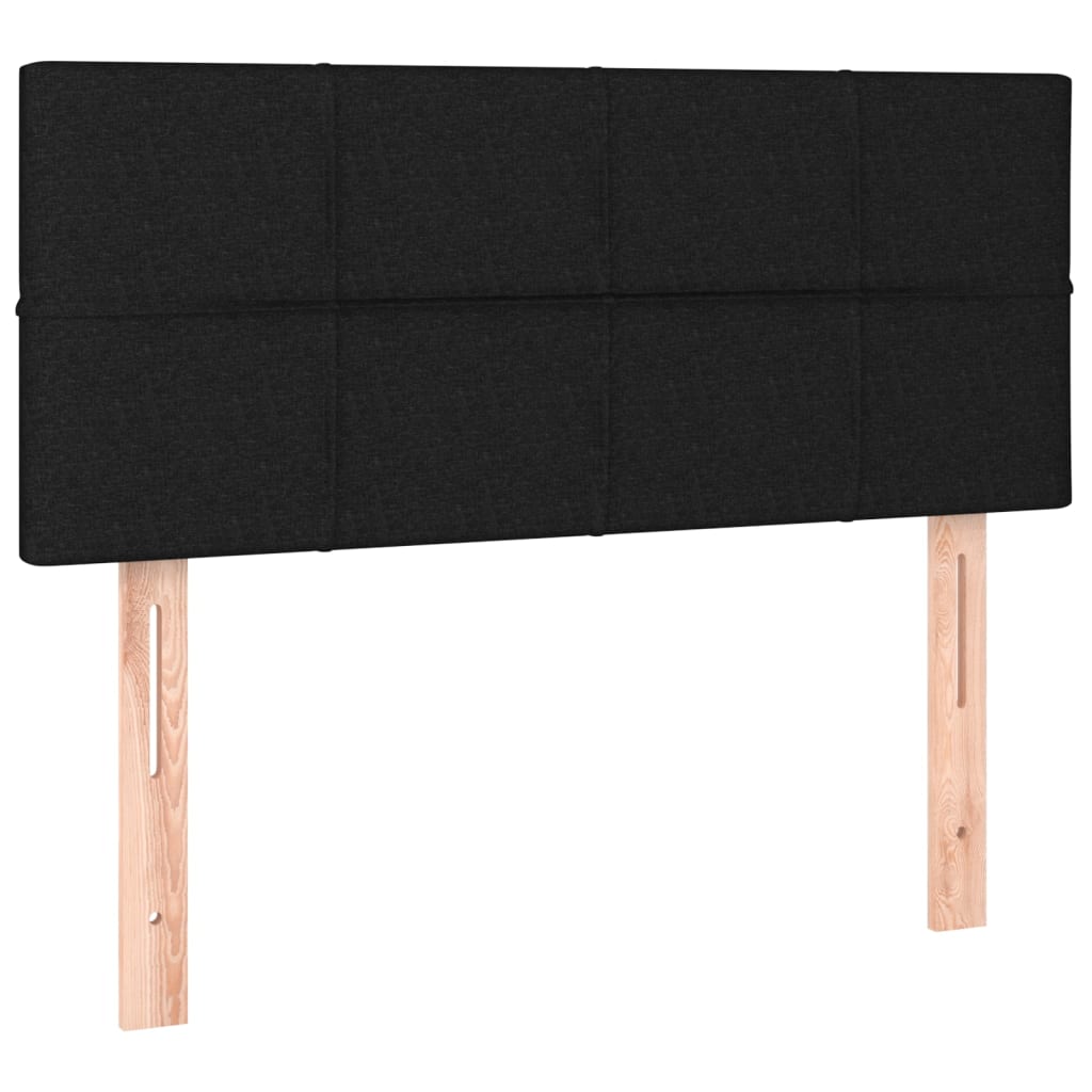 Boxspring met matras en LED stof zwart 80x200 cm is nu te koop bij PeponiXL, paradijselijk wonen!