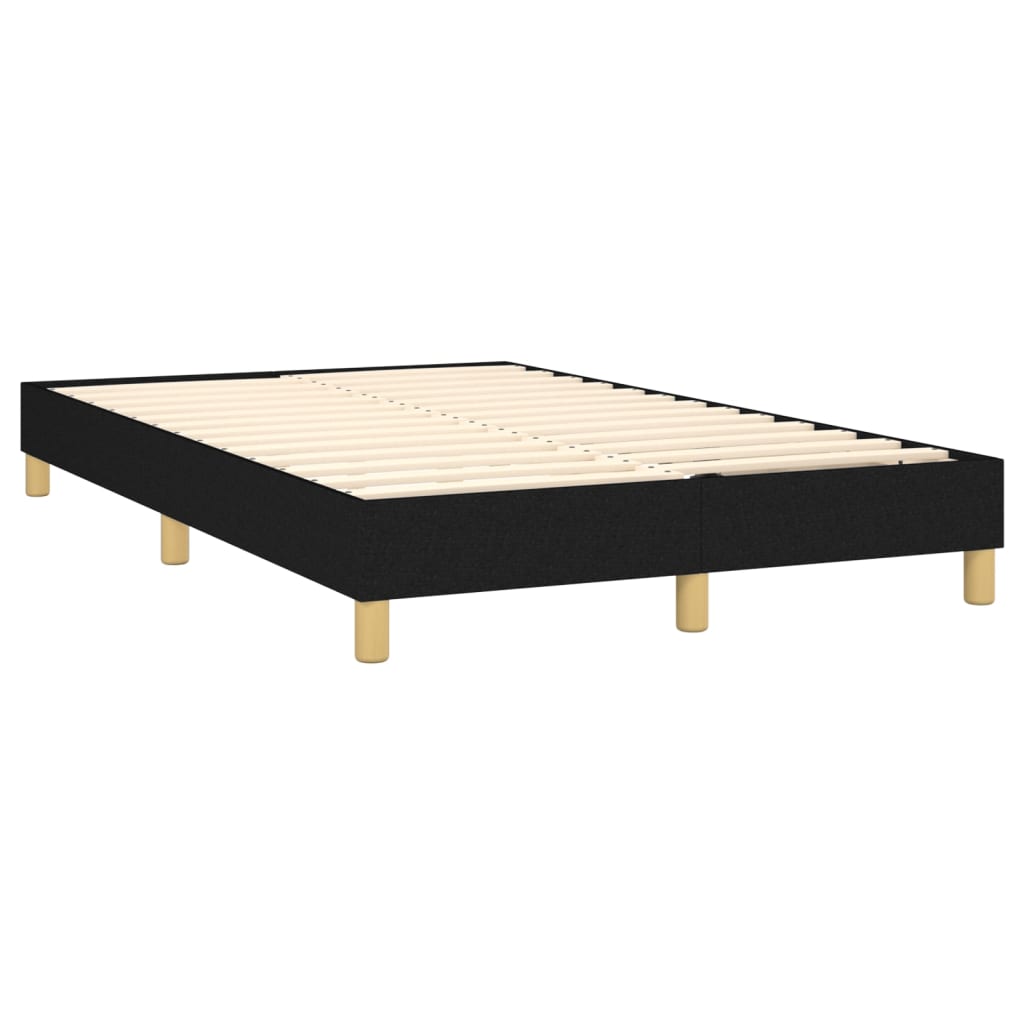 Boxspring met matras en LED stof zwart 120x200 cm is nu te koop bij PeponiXL, paradijselijk wonen!