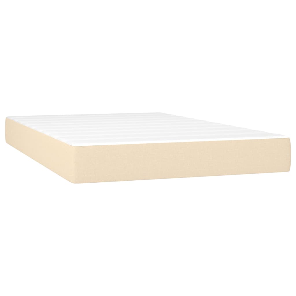 Boxspring met matras en LED stof crèmekleurig 120x200 cm is nu te koop bij PeponiXL, paradijselijk wonen!