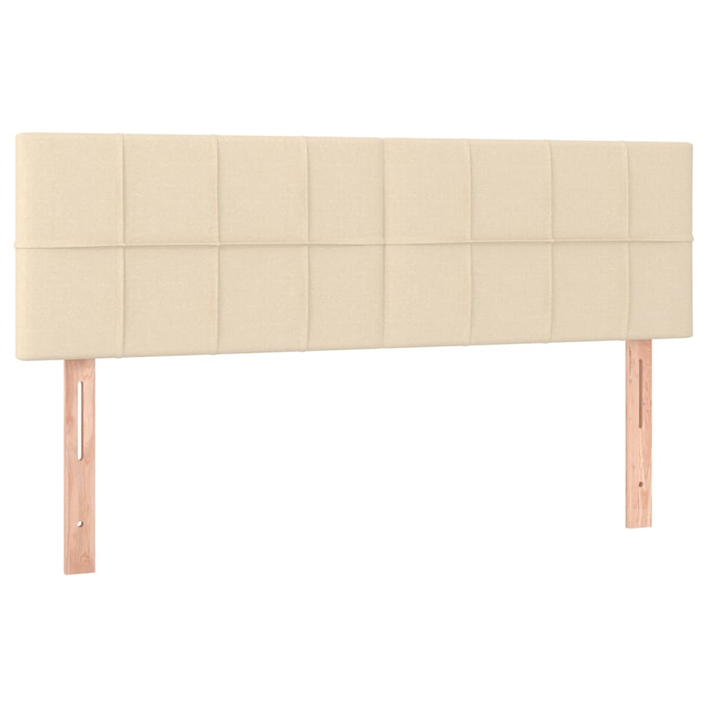 Boxspring met matras en LED stof crèmekleurig 140x190 cm is nu te koop bij PeponiXL, paradijselijk wonen!