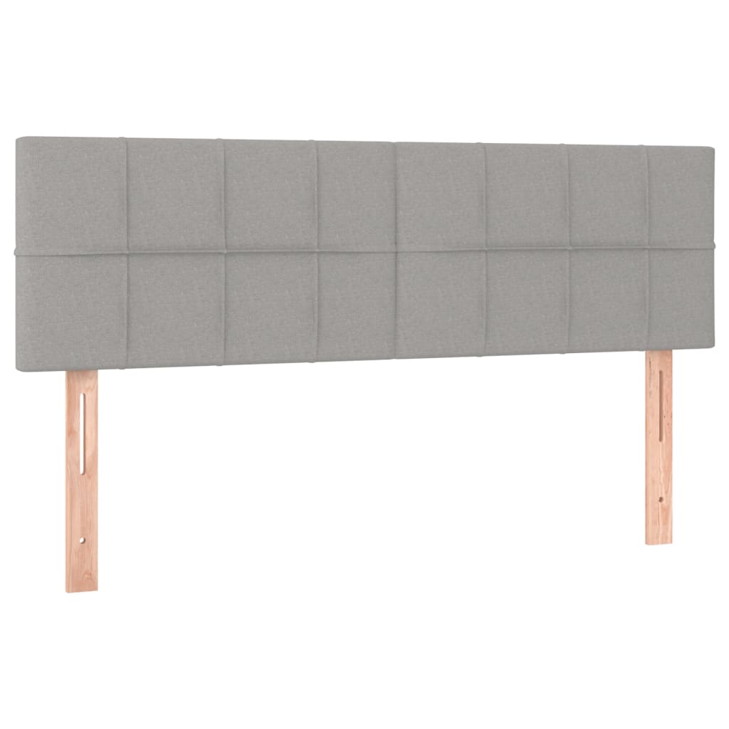 Boxspring met matras en LED stof lichtgrijs 140x200 cm is nu te koop bij PeponiXL, paradijselijk wonen!