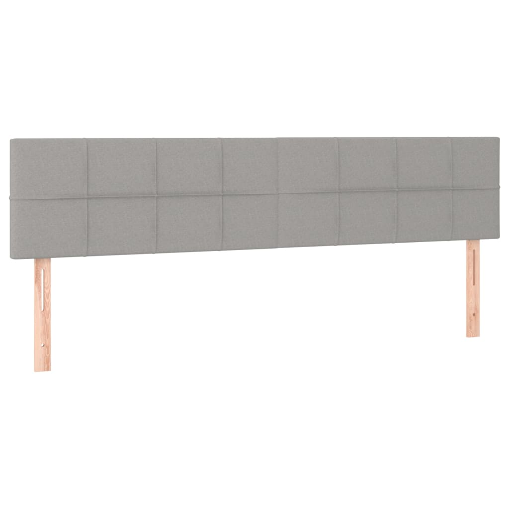 Boxspring met matras en LED stof lichtgrijs 200x200 cm is nu te koop bij PeponiXL, paradijselijk wonen!