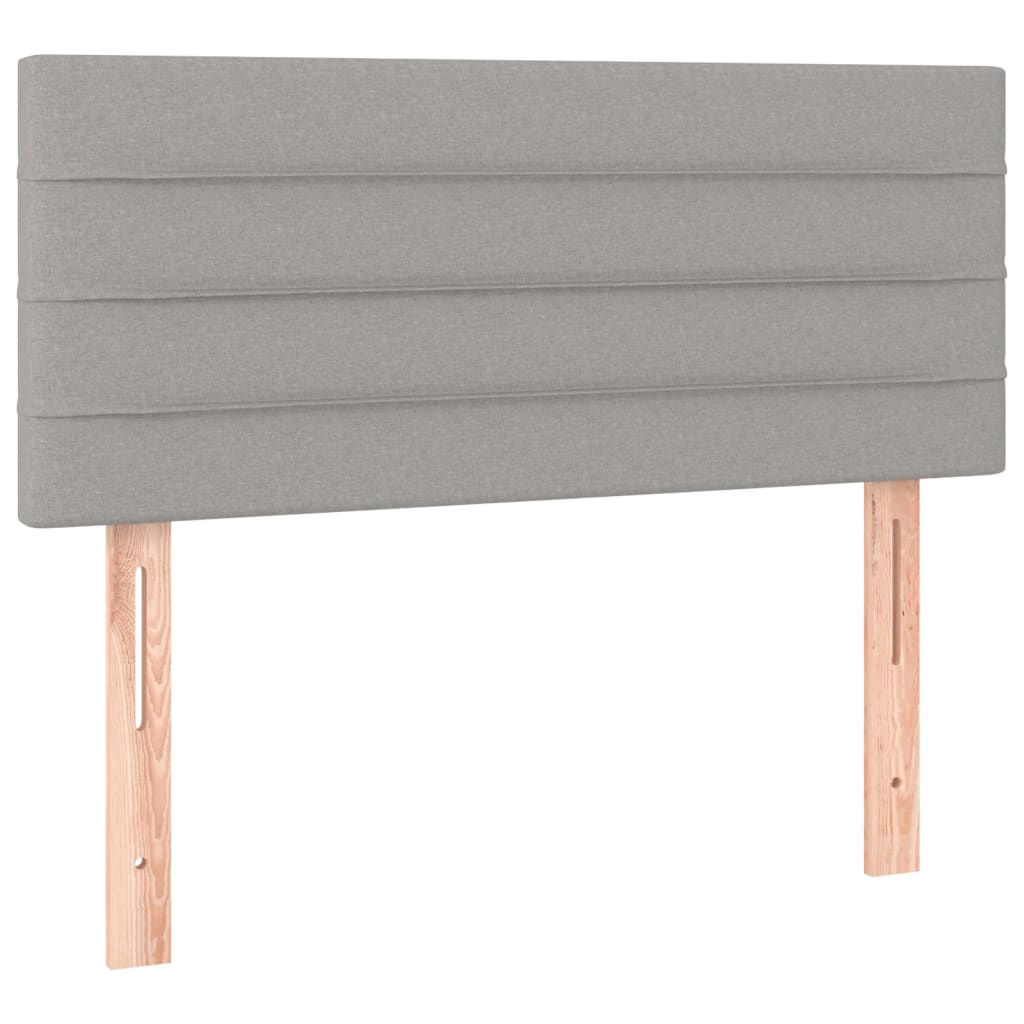 Boxspring met matras en LED stof lichtgrijs 80x200 cm is nu te koop bij PeponiXL, paradijselijk wonen!