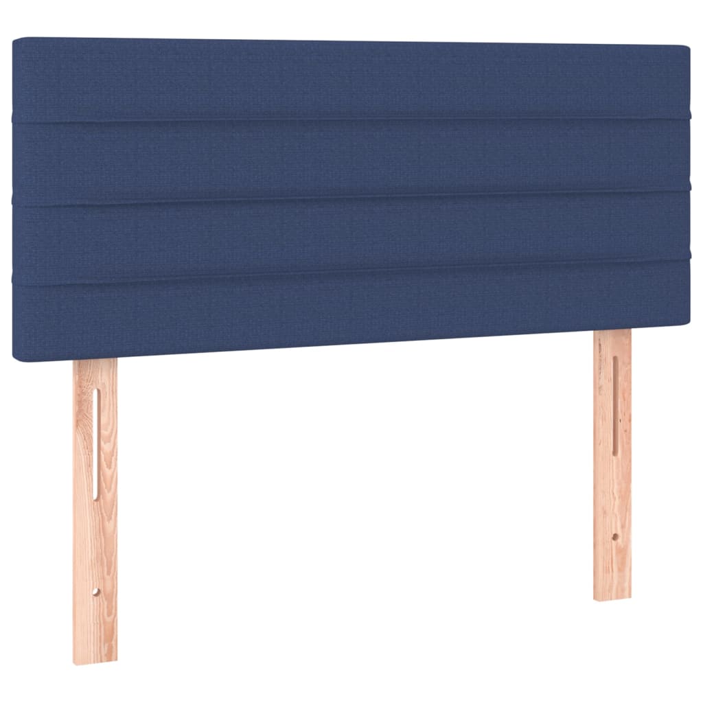 Boxspring met matras en LED stof blauw 90x190 cm is nu te koop bij PeponiXL, paradijselijk wonen!