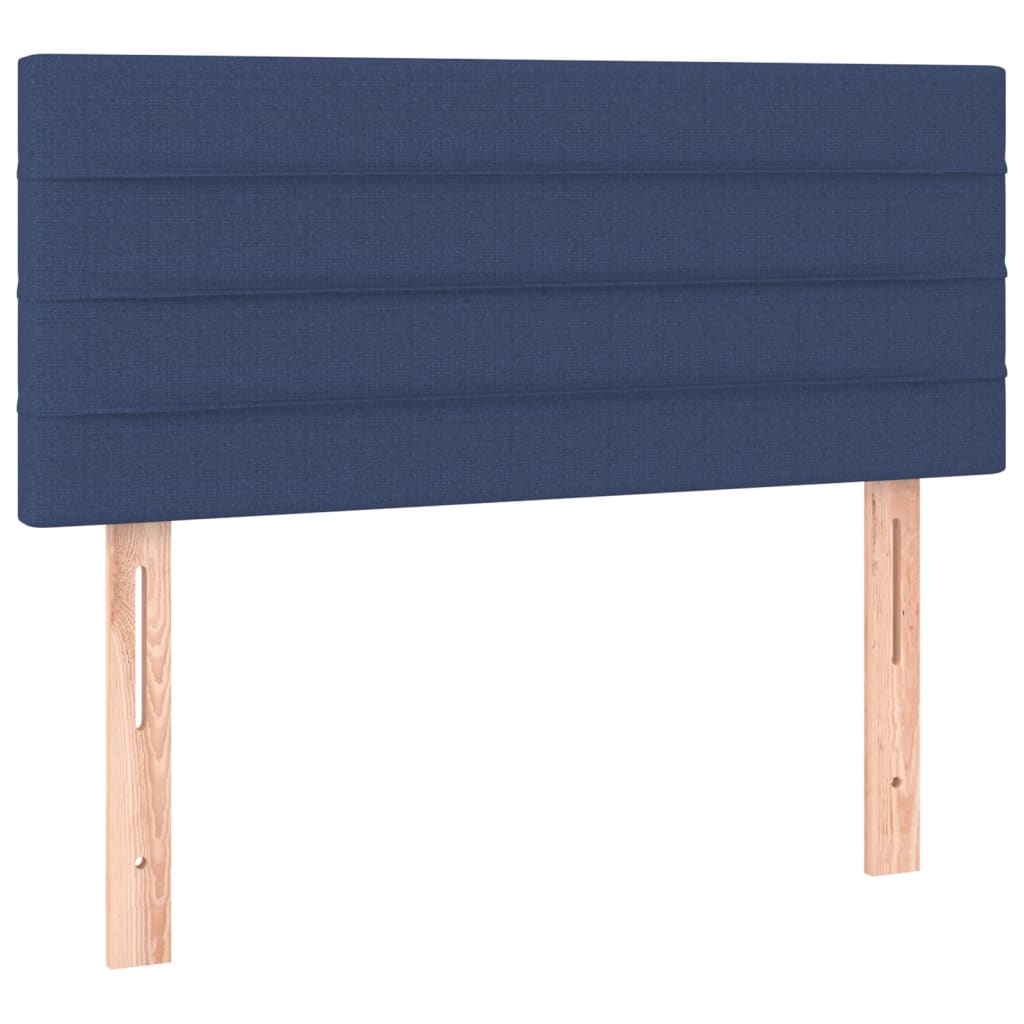 Boxspring met matras en LED stof blauw 100x200 cm is nu te koop bij PeponiXL, paradijselijk wonen!