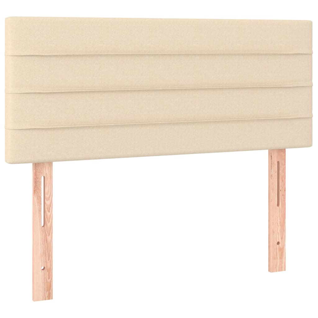 Boxspring met matras en LED stof crèmekleurig 120x200 cm is nu te koop bij PeponiXL, paradijselijk wonen!