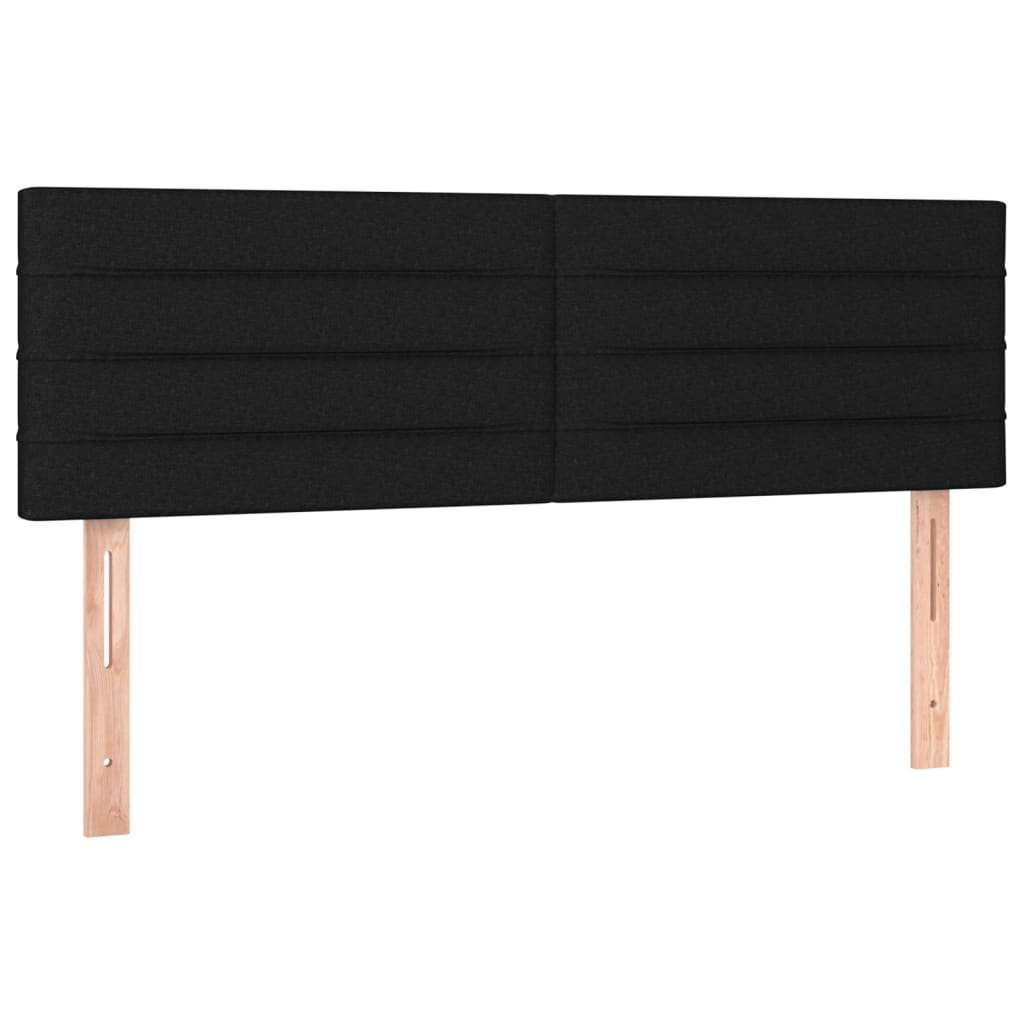 Boxspring met matras en LED stof zwart 140x200 cm is nu te koop bij PeponiXL, paradijselijk wonen!