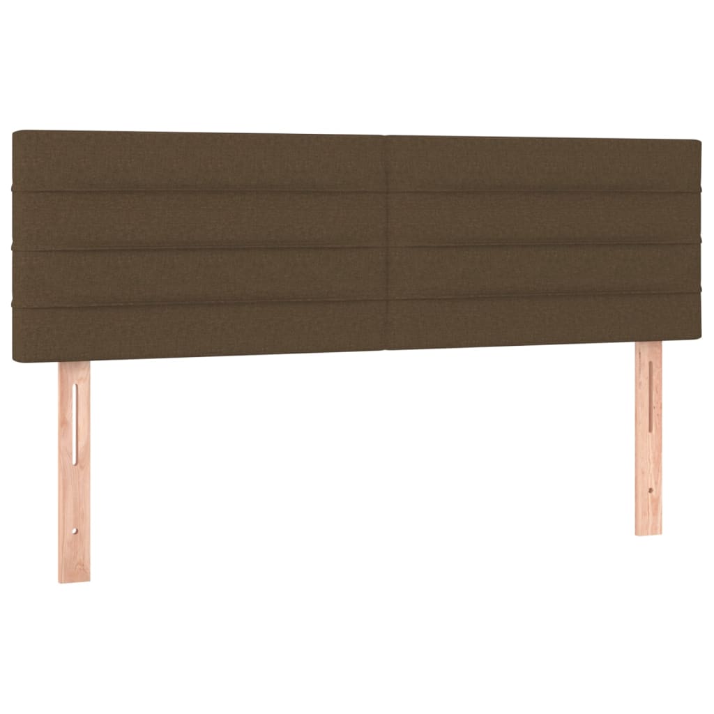 Boxspring met matras en LED stof donkerbruin 140x200 cm is nu te koop bij PeponiXL, paradijselijk wonen!