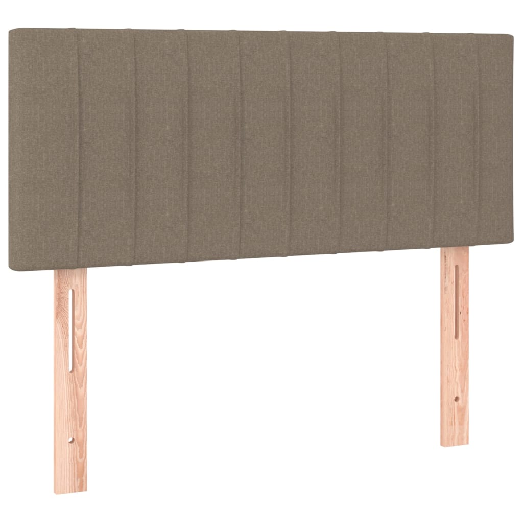 Boxspring met matras en LED stof taupe 80x200 cm is nu te koop bij PeponiXL, paradijselijk wonen!