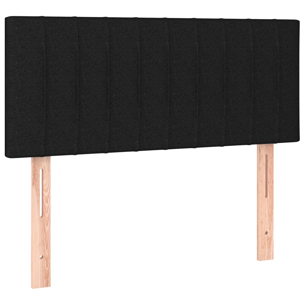 Boxspring met matras en LED stof zwart 100x200 cm is nu te koop bij PeponiXL, paradijselijk wonen!