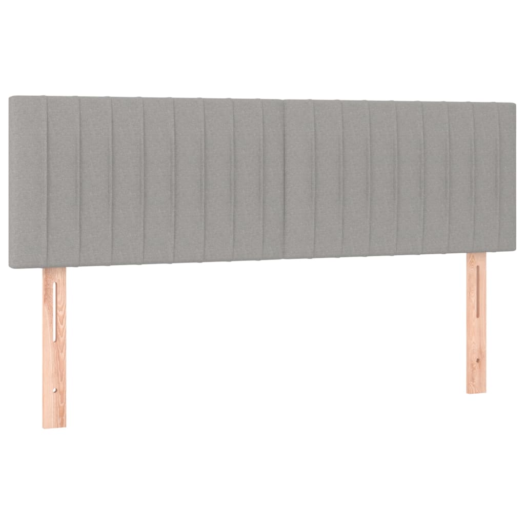 Boxspring met matras en LED stof lichtgrijs 140x200 cm is nu te koop bij PeponiXL, paradijselijk wonen!