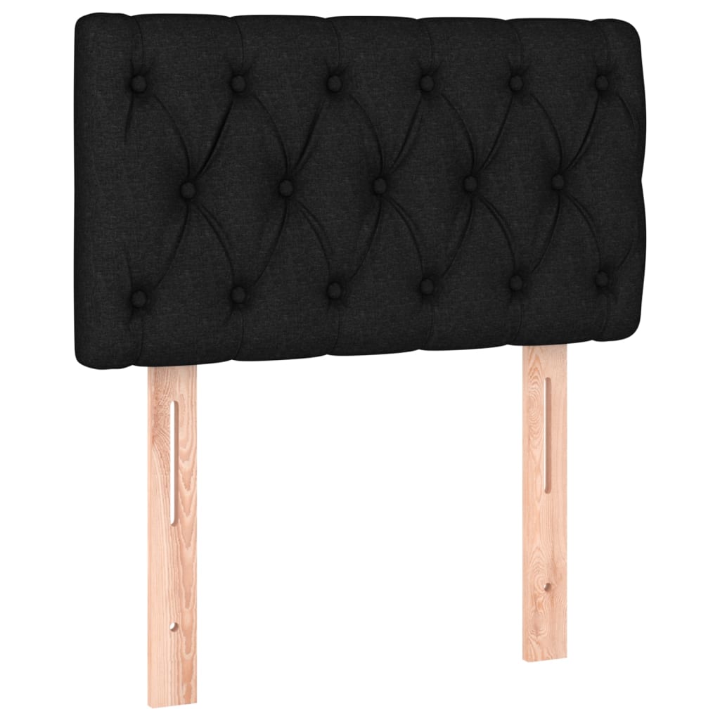 Boxspring met matras en LED stof zwart 80x200 cm is nu te koop bij PeponiXL, paradijselijk wonen!