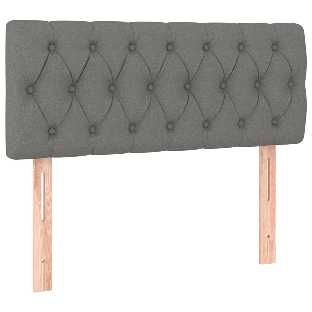 Boxspring met matras en LED stof donkergrijs 90x200 cm is nu te koop bij PeponiXL, paradijselijk wonen!
