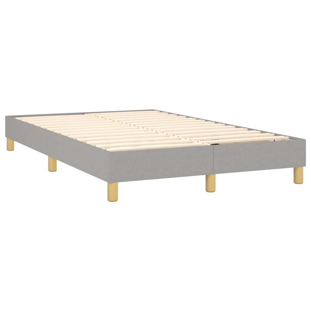 Boxspring met matras en LED stof lichtgrijs 120x200 cm is nu te koop bij PeponiXL, paradijselijk wonen!
