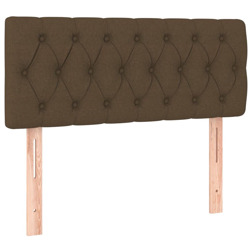 Boxspring met matras en LED stof donkerbruin 120x200 cm is nu te koop bij PeponiXL, paradijselijk wonen!