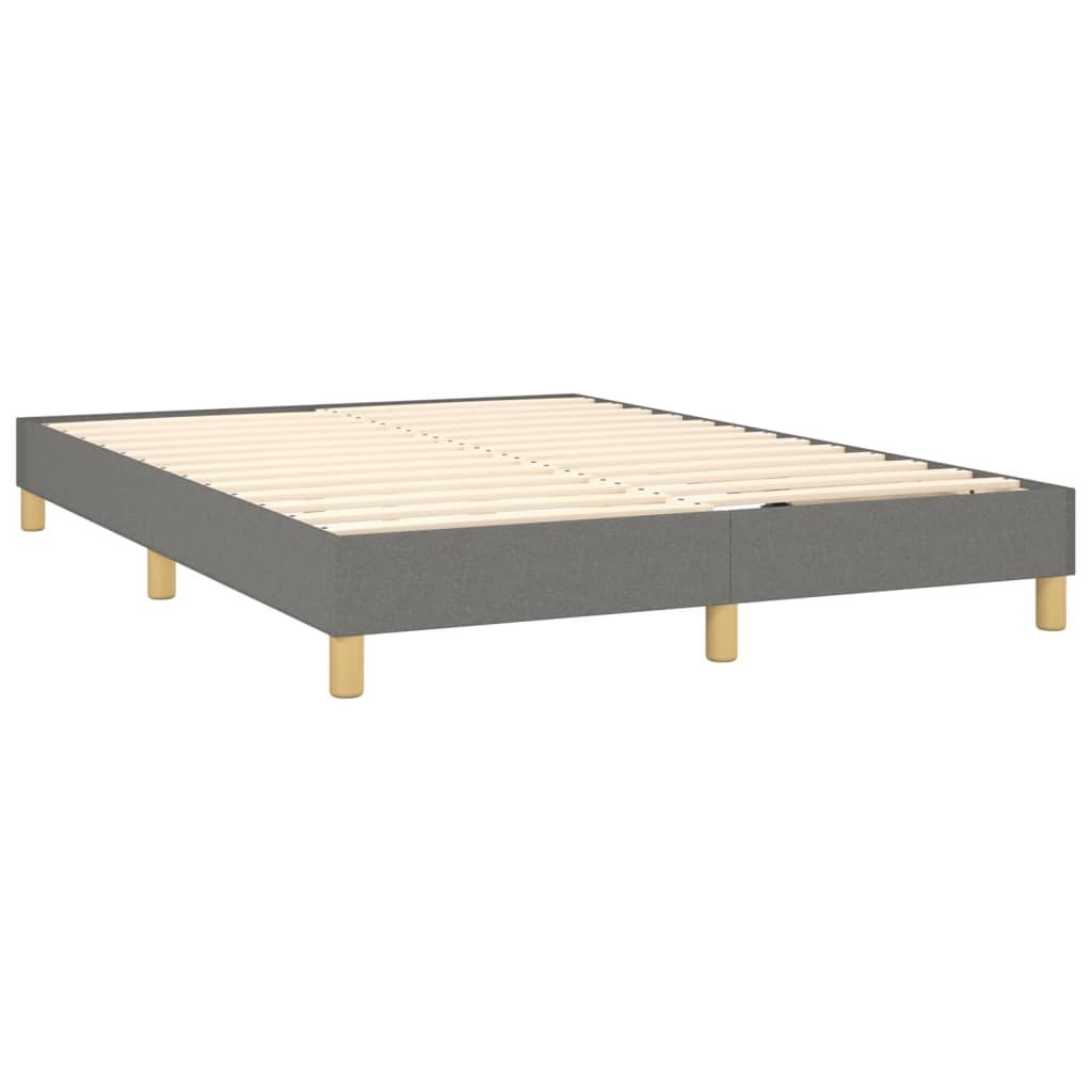 Boxspring met matras en LED stof donkergrijs 140x200 cm is nu te koop bij PeponiXL, paradijselijk wonen!