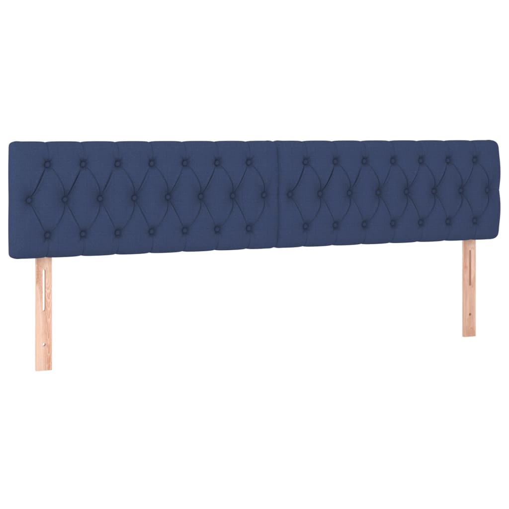 Boxspring met matras en LED stof blauw 180x200 cm is nu te koop bij PeponiXL, paradijselijk wonen!