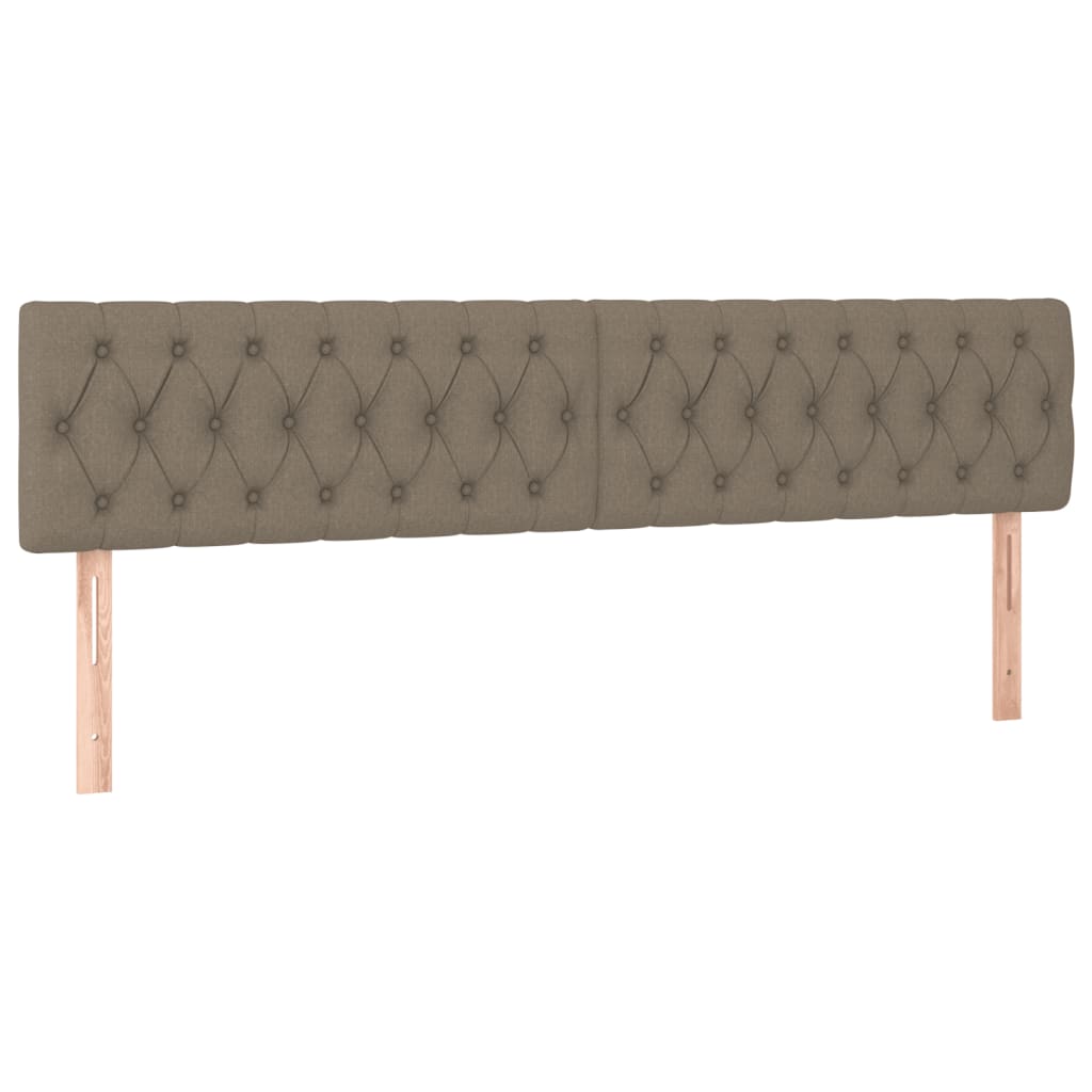 Boxspring met matras en LED stof taupe 200x200 cm is nu te koop bij PeponiXL, paradijselijk wonen!