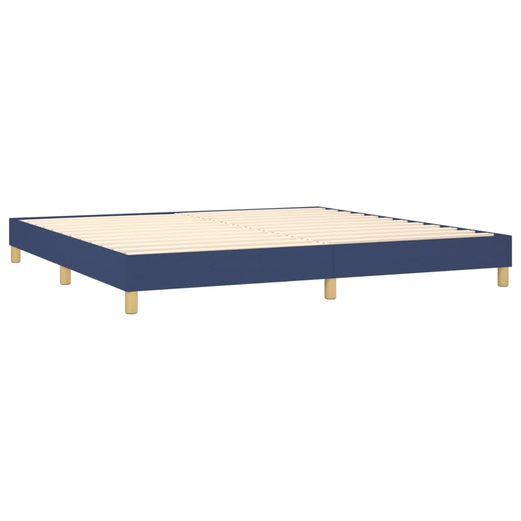 Boxspring met matras en LED stof blauw 200x200 cm is nu te koop bij PeponiXL, paradijselijk wonen!