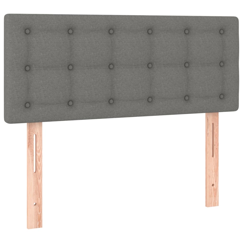 Boxspring met matras en LED stof donkergrijs 90x190 cm is nu te koop bij PeponiXL, paradijselijk wonen!