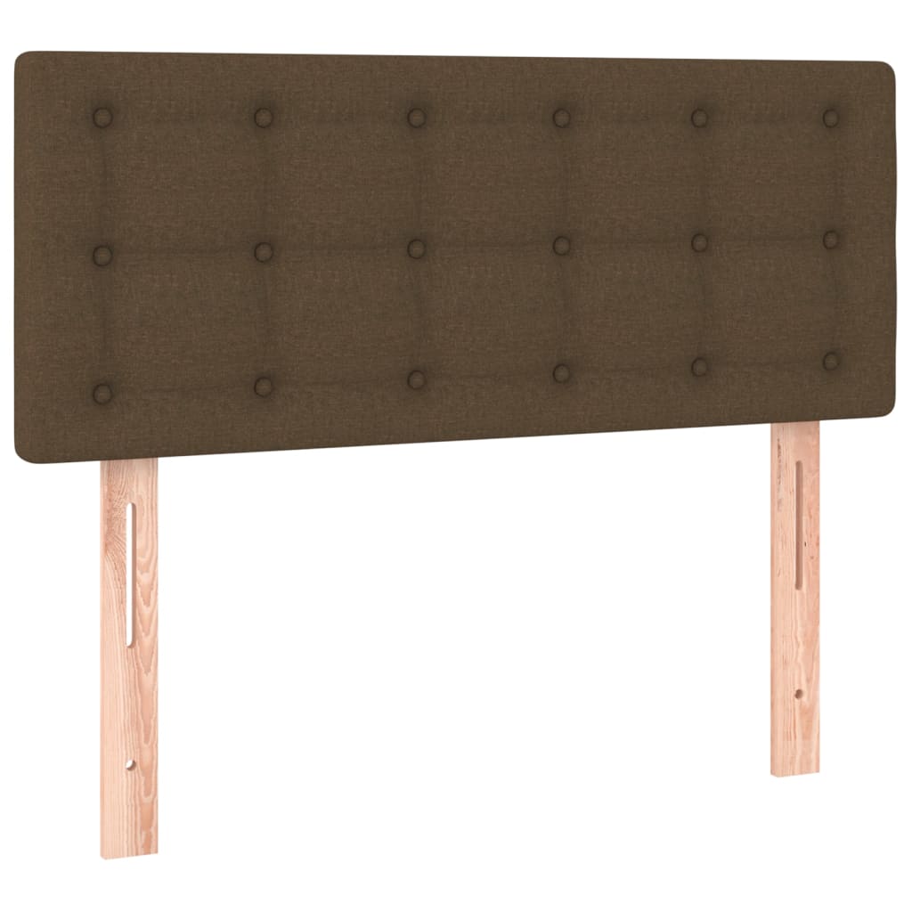 Boxspring met matras en LED stof donkerbruin 80x200 cm is nu te koop bij PeponiXL, paradijselijk wonen!
