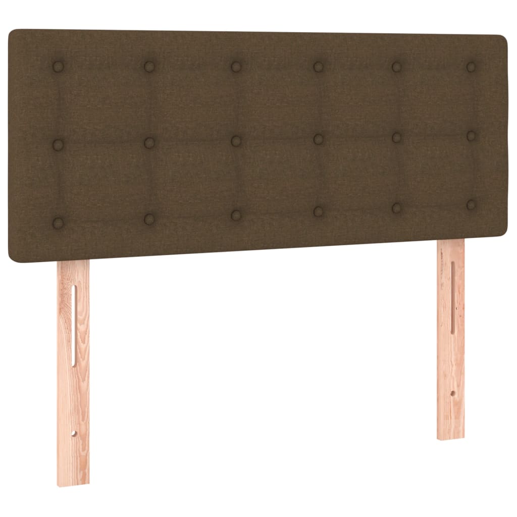 Boxspring met matras en LED stof donkerbruin 100x200 cm is nu te koop bij PeponiXL, paradijselijk wonen!