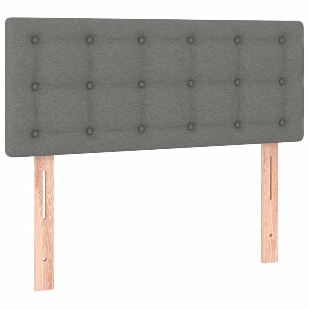 Boxspring met matras en LED stof donkergrijs 120x200 cm is nu te koop bij PeponiXL, paradijselijk wonen!