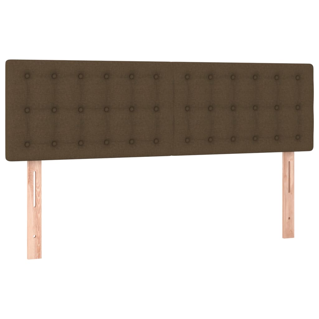 Boxspring met matras en LED stof donkerbruin 140x200 cm is nu te koop bij PeponiXL, paradijselijk wonen!