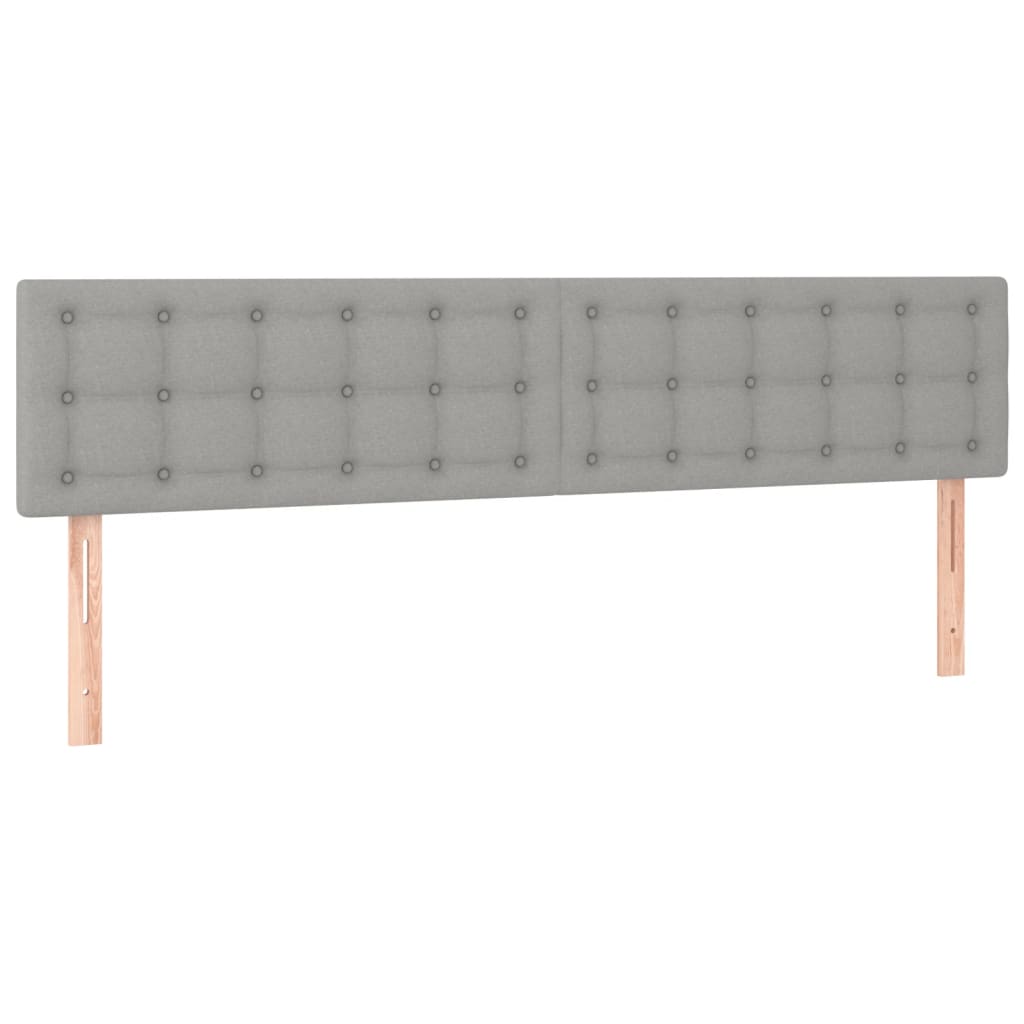Boxspring met matras en LED stof lichtgrijs 200x200 cm is nu te koop bij PeponiXL, paradijselijk wonen!