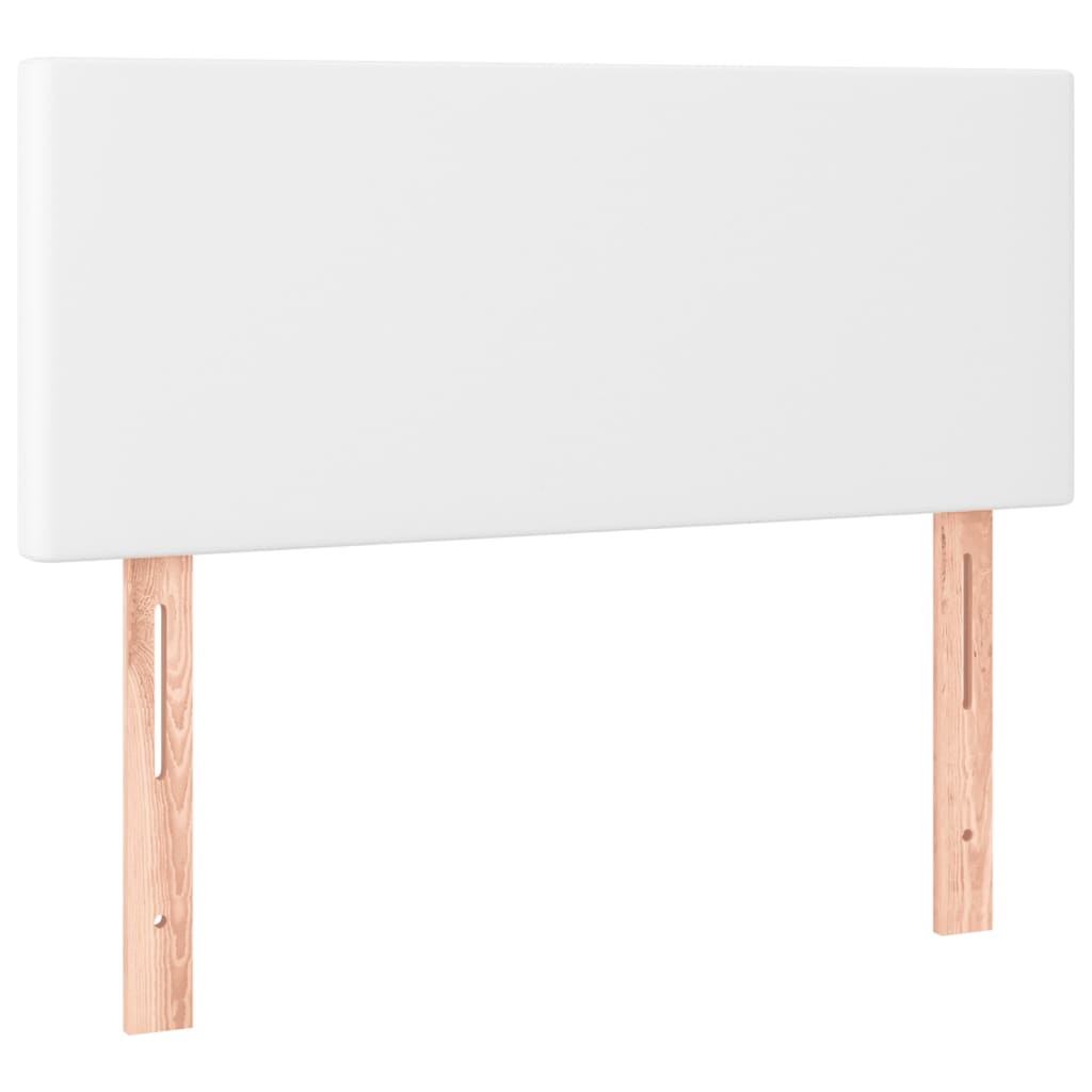 Boxspring met matras en LED kunstleer wit 80x200 cm is nu te koop bij PeponiXL, paradijselijk wonen!